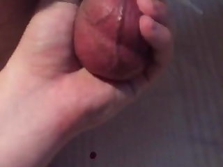 I squeeze the testicles (42) from the slave
