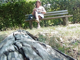 Outdoor Tranny in the hot Summer chillin