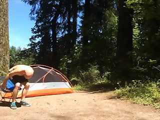 Masturbation tommylads wank in a tent to a full hot load