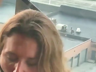 BBC Hotwife with bull on balcony 1